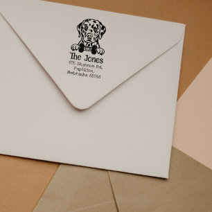 Dalmatian Dog, Custom Return Address,  Rubber Stamp