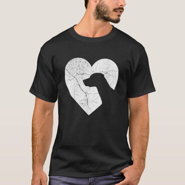 Dalmatian Dog Funny Heart Valentine's Day Dog Dad  T-Shirt (Front)