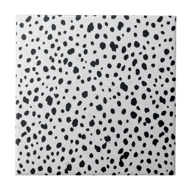 Dalmatian Dog Fur Pattern Tile (Front)