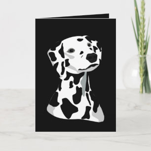Dalmatian Dog Greeting Card Black