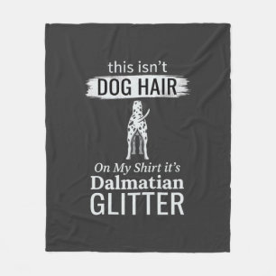 Dalmatian Dog Hair Glitter Funny Pet Fleece Blanket