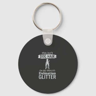 Dalmatian Dog Hair Glitter Funny Pet Key Ring