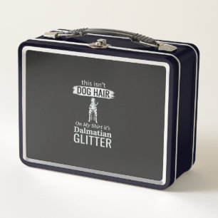 Dalmatian Dog Hair Glitter Funny Pet Metal Lunch Box