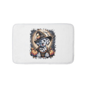 Dalmatian Dog Halloween Bath Mat