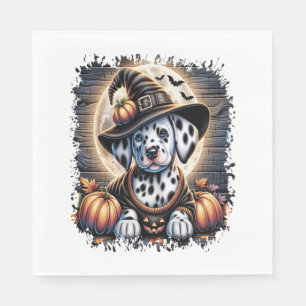 Dalmatian Dog Halloween Napkin