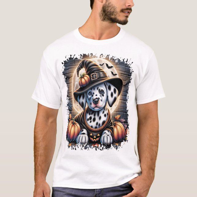 Dalmatian Dog Halloween T-Shirt (Front)