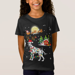 DALMATIAN Dog Light Christmas Reindeer Tree Xmas G T-Shirt