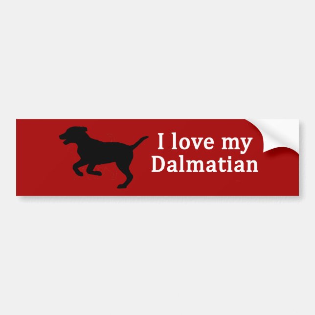 Dalmatian Dog Love Bumper Sticker (Front)