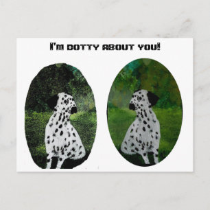 Dalmatian Dog Love Funny Postcard