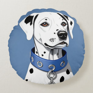 Dalmatian Dog Lover Home Décor Gift Idea Round Cushion