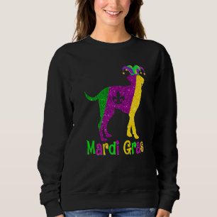 Dalmatian Dog Lover Mardi Gras Carnival Jester Pre Sweatshirt