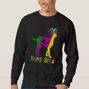 Dalmatian Dog Lover Mardi Gras Carnival Jester Pre Sweatshirt
