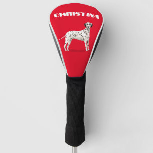 Dalmatian Dog Lover Red Personal Golf Head Cover