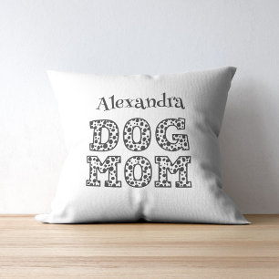Dalmatian Dog Mum Black and White  Cushion