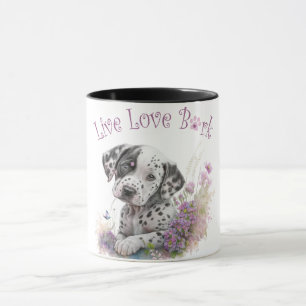 Dalmatian Dog Mum Floral Mug