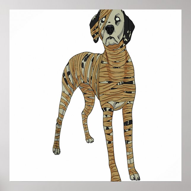 Dalmatian Dog Mummy Halloween Costume Dog Lovers T Poster (Front)
