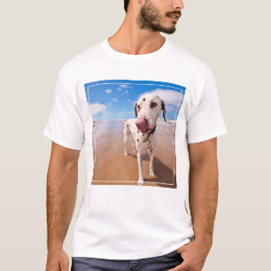 Dalmatian Dog On Beach T-Shirt