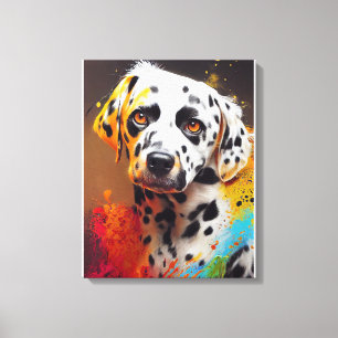 Dalmatian Dog Pet Cute Adorable Animal Companion Canvas Print