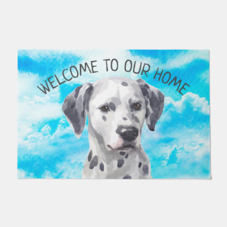 Dalmatian Dog Pet Watercolor Doormat