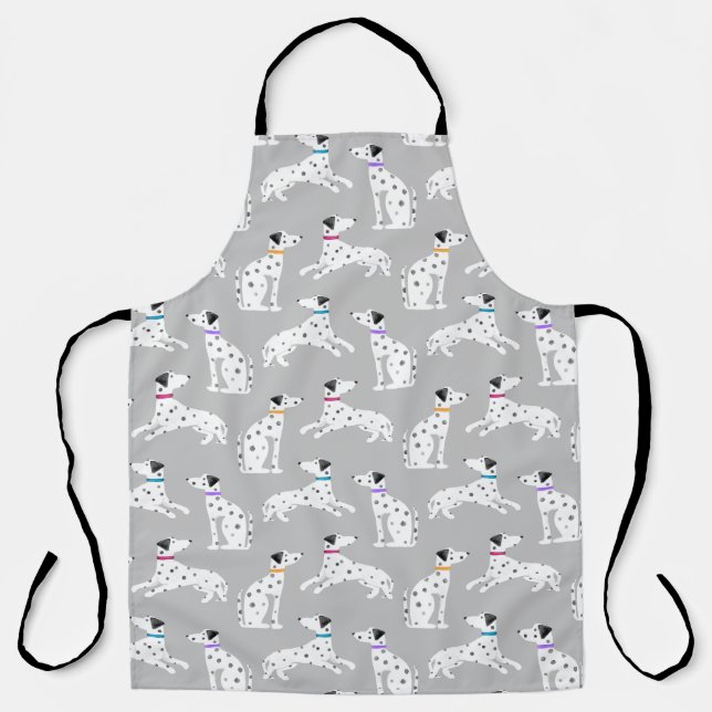 Dalmatian Dog Polka Dot Animal Watercolor Kids Apron (Front)