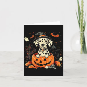 Dalmatian Dog Pumpkin Halloween Thanksgiving Men Card