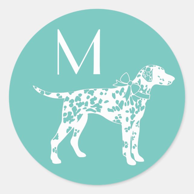 Dalmatian Dog Puppy Classic Round Sticker (Front)