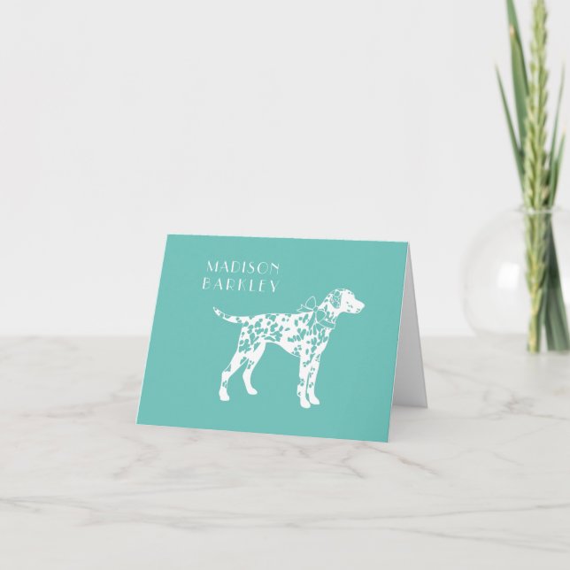 Dalmatian Dog Puppy Note Card (Front)