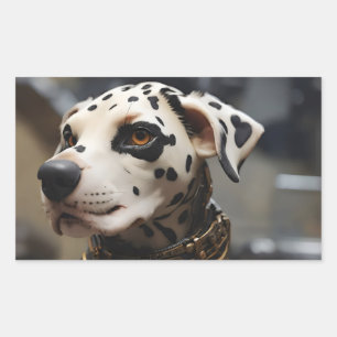 Dalmatian dog rectangular sticker