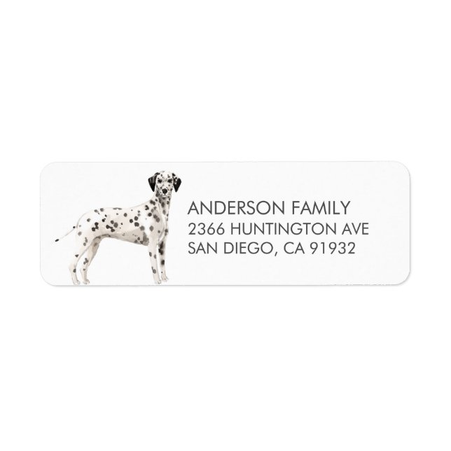 Dalmatian Dog Return Address Label (Front)