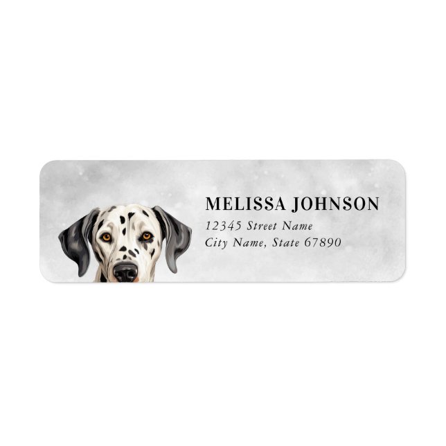 Dalmatian Dog Return Address Labels (Front)