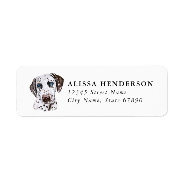 Dalmatian Dog Return Address Labels (Front)
