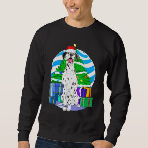 Dalmatian Dog Santa Christmas Tree Decor Sweatshirt
