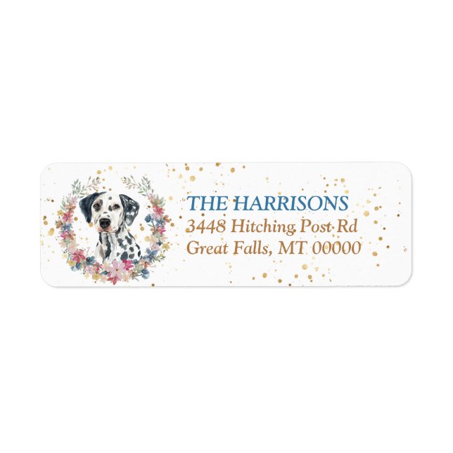 Dalmatian Dog Spring Flowers Wreath (Front)
