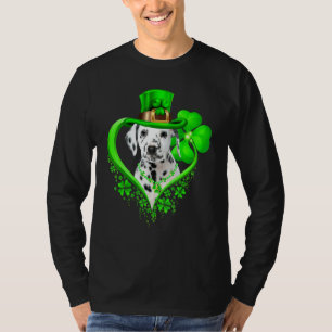 Dalmatian Dog St Patricks Day Lover Irish Shamrock T-Shirt