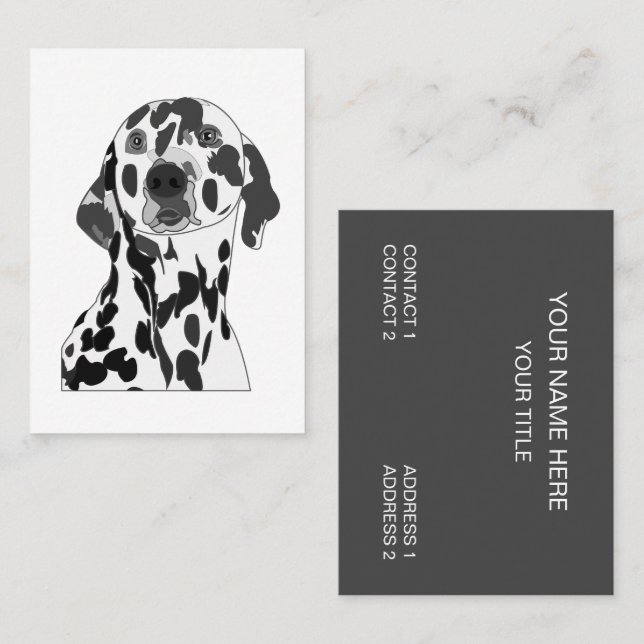 Dalmatian Dog Veterinarian Pet Care Business Card (Front/Back)