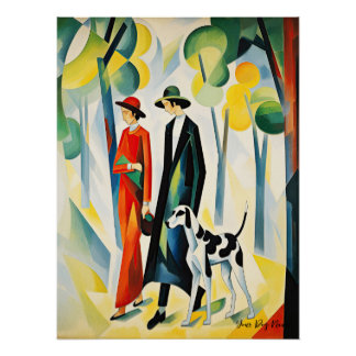 Dalmatian dog walking in the park 03 - Madeleine M Poster