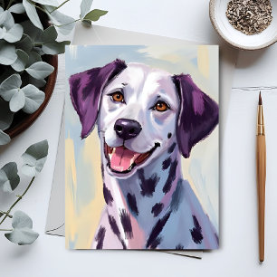 Dalmatian Dog Watercolor Painting Postcard
