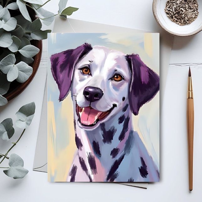 Dalmatian Dog Watercolor Painting Postcard (Creator Uploaded)