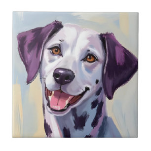 Dalmatian   Dog Watercolor Pet Painting Tile