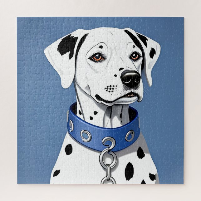 Dalmatian Dog Wearing a Blue Collar Jigsaw Puzzle (Vertical)