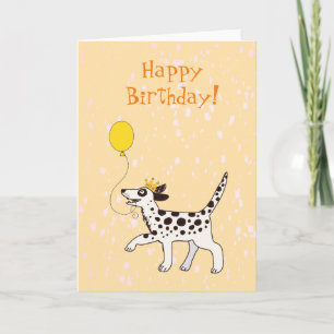 Dalmatian dog wishes happy birthday thank you card