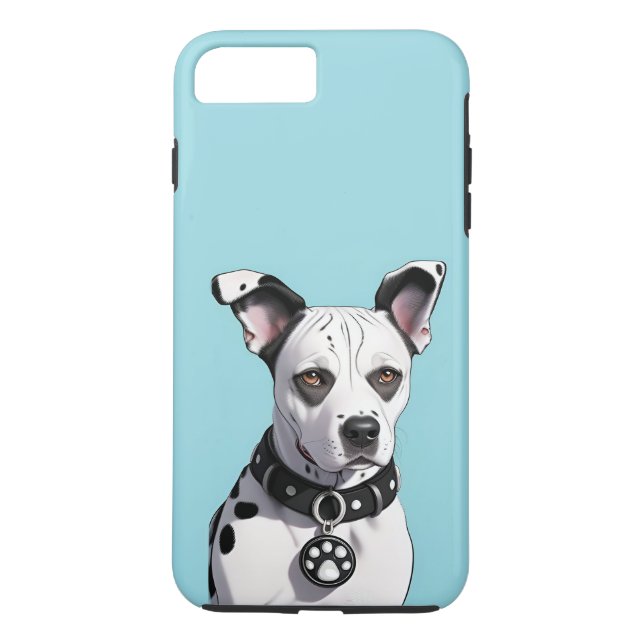 Dalmatian Dog with Black Spots and Collar Case-Mate iPhone Case (Back)