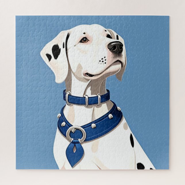 Dalmatian Dog With Blue Collar Jigsaw Puzzle (Vertical)