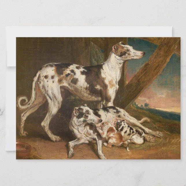 Dalmatian Dogs (by James Ward) Card (Front)