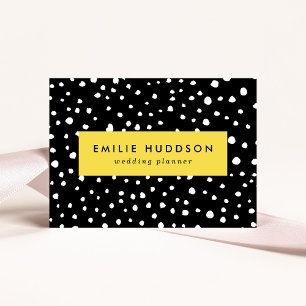 Dalmatian Dots, Dalmatian Spots, Black and White Business Card