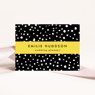 Dalmatian Dots, Dalmatian Spots, Black and White Business Card