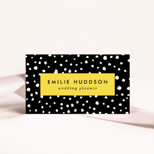 Dalmatian Dots, Dalmatian Spots, Black and White Business Card