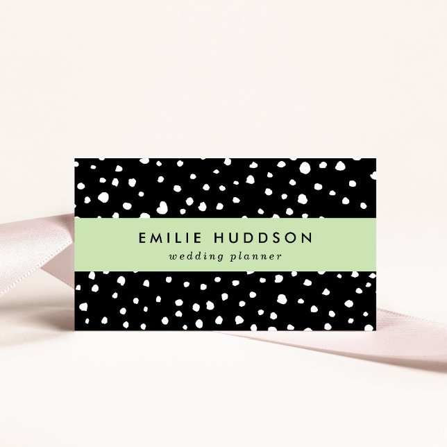 Dalmatian Dots, Dalmatian Spots, Black and White Business Card (Creator Uploaded)