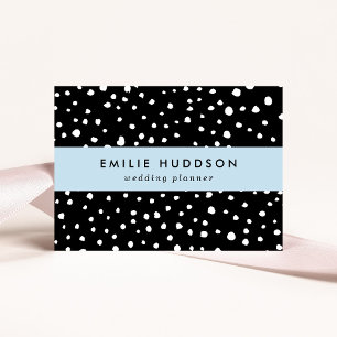 Dalmatian Dots, Dalmatian Spots, Black and White Business Card