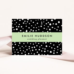 Dalmatian Dots, Dalmatian Spots, Black and White Business Card